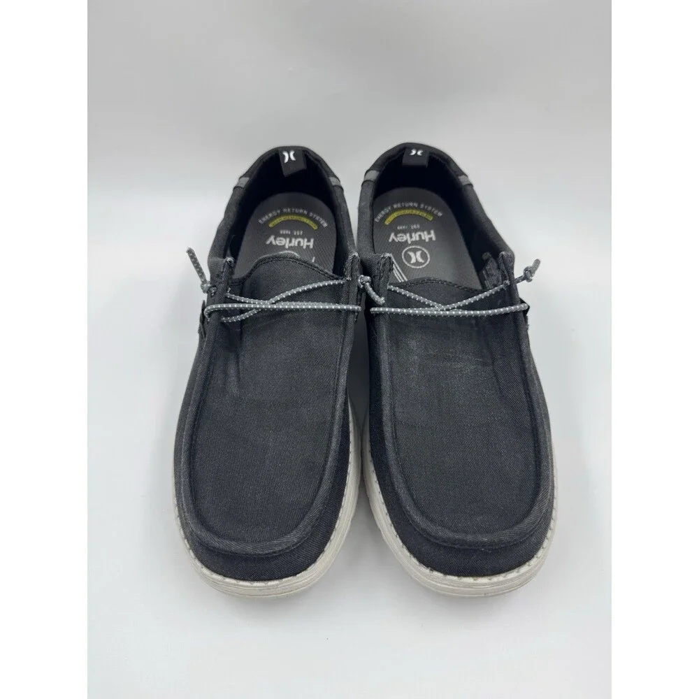 Hurley Laguna Men's Casual Slip on Shoes Memory Foam Black Size 9.5